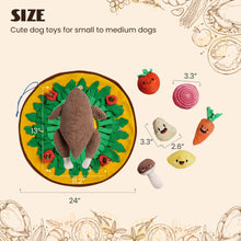 Load image into Gallery viewer, Nocciola Snuffle Feeding Mat with Turkey Dog Squeaky Toys for Medium Small Puppy Dogs
