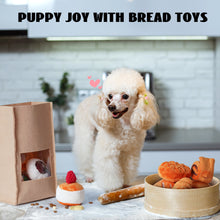 Load image into Gallery viewer, Nocciola 10 Pack Bread Dog Toys with a Bread Bag,Crinkle Squeaky Dog Toys
