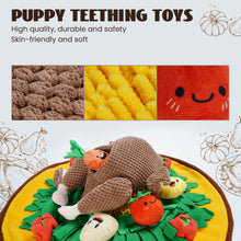 Load image into Gallery viewer, Nocciola Snuffle Feeding Mat with Turkey Dog Squeaky Toys for Medium Small Puppy Dogs
