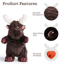 Load image into Gallery viewer, Fuzzwoof Moose Heart Beat Dog Toy for Puppy Small Medium Large Breed
