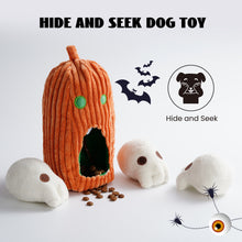 Load image into Gallery viewer, Nocciola 4 PCS Halloween Dog Toys, Pumpkin &amp; Skulls Dog Spooky Toys
