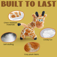 Load image into Gallery viewer, Nocciola Twistable Giraffe Plush Dog Toy for
