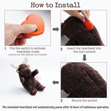 Load image into Gallery viewer, Fuzzwoof Moose Heart Beat Dog Toy for Puppy Small Medium Large Breed
