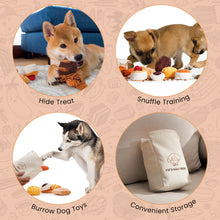 Load image into Gallery viewer, Nocciola 10 Pack Bread Dog Toys with a Bread Bag,Crinkle Squeaky Dog Toys
