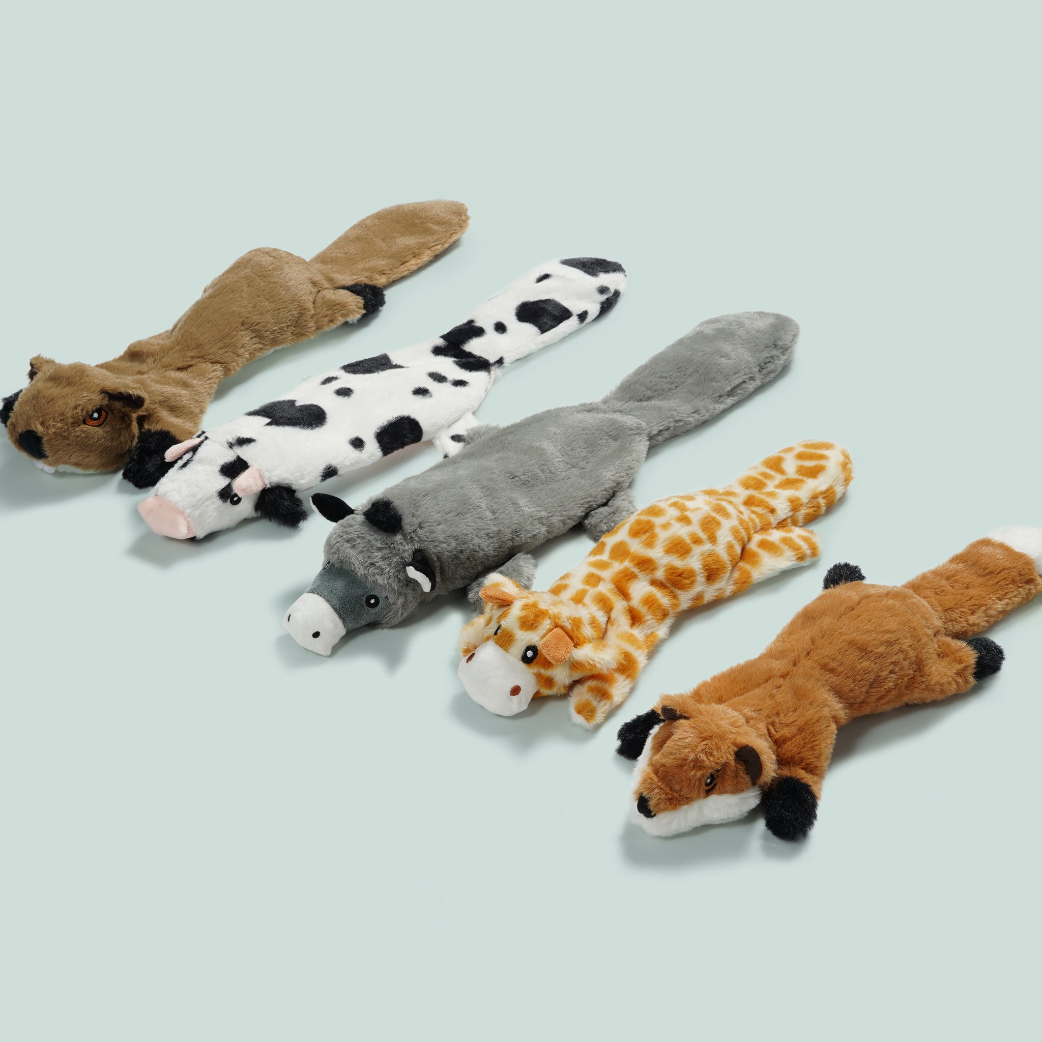 Nocciola 5 pcs Crinkle Dog Squeaky Toys No Stuffing Plush Dog Toy Se Nocciola.fun